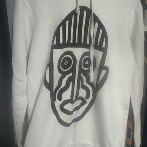 Comme des garçons white hoodie